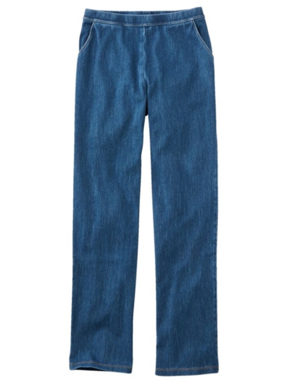 L.L. Bean Perfect Fit Pants Denim Straight-Leg Stonewashed Size S